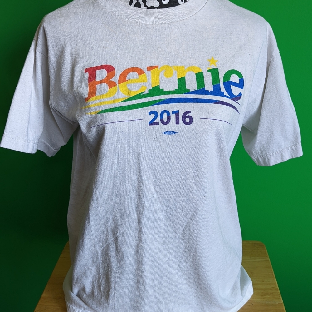 Bernie for President 2016 Pride tee. Union made in the USA. Possible collector t